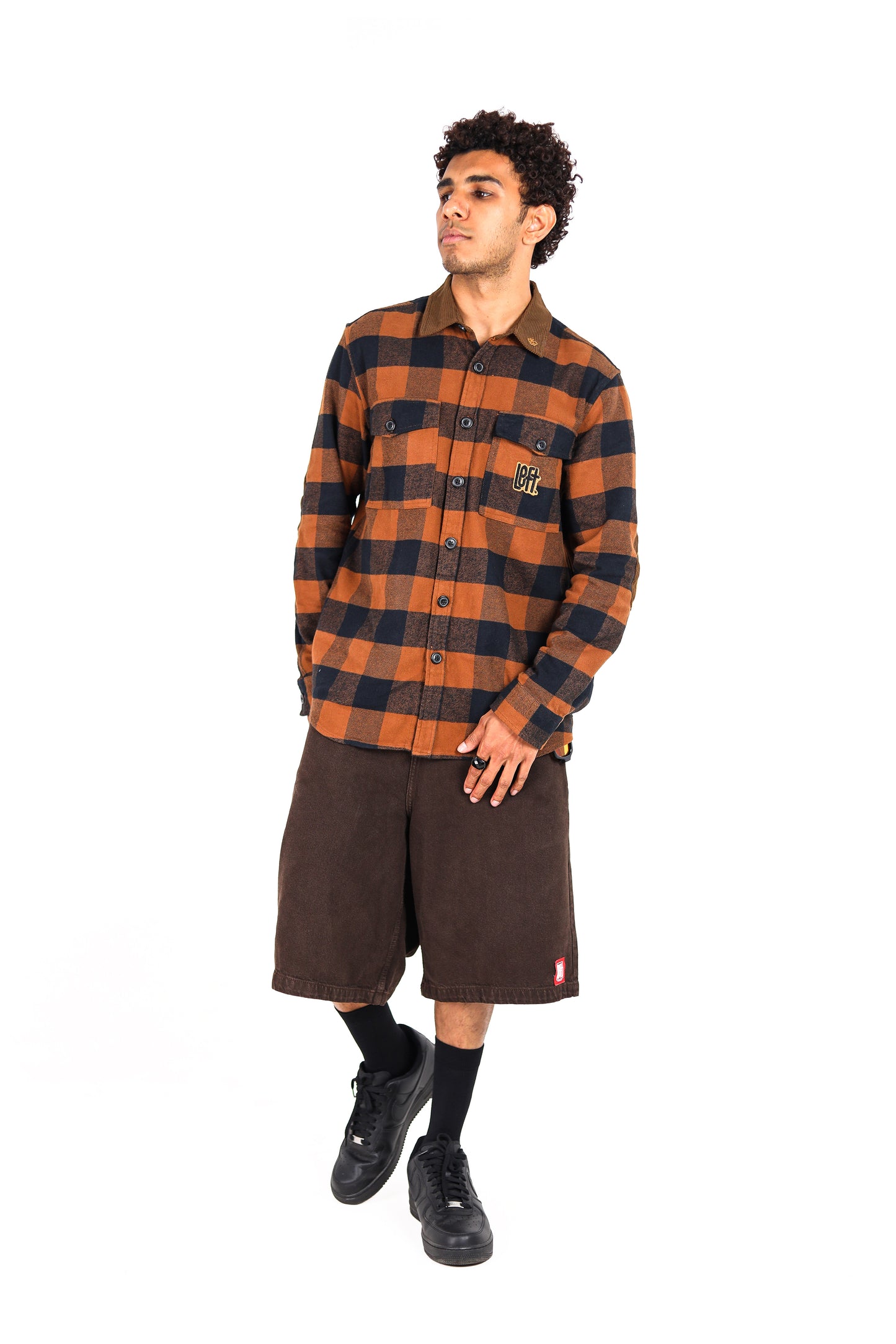 BROWN FLANNEL SHIRT