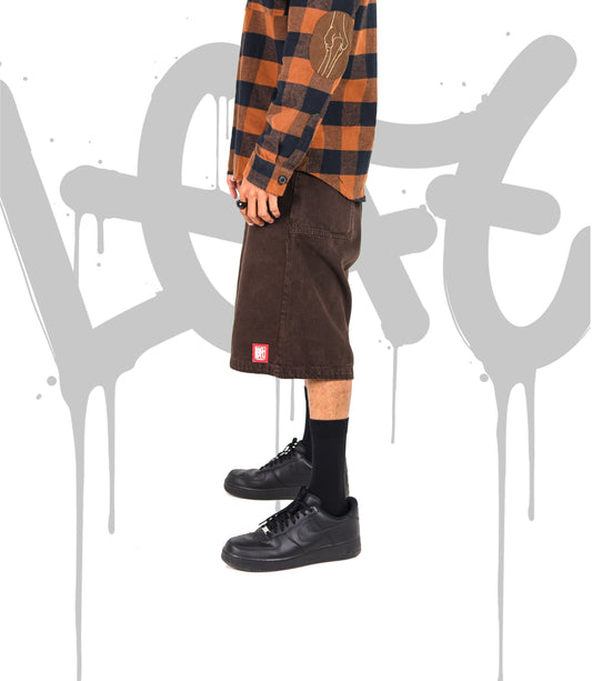 Brown Denim Jorts