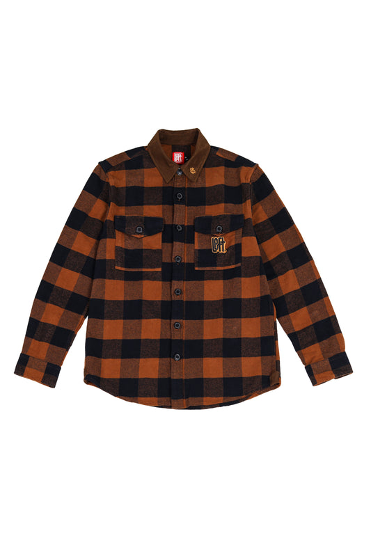 BROWN FLANNEL SHIRT